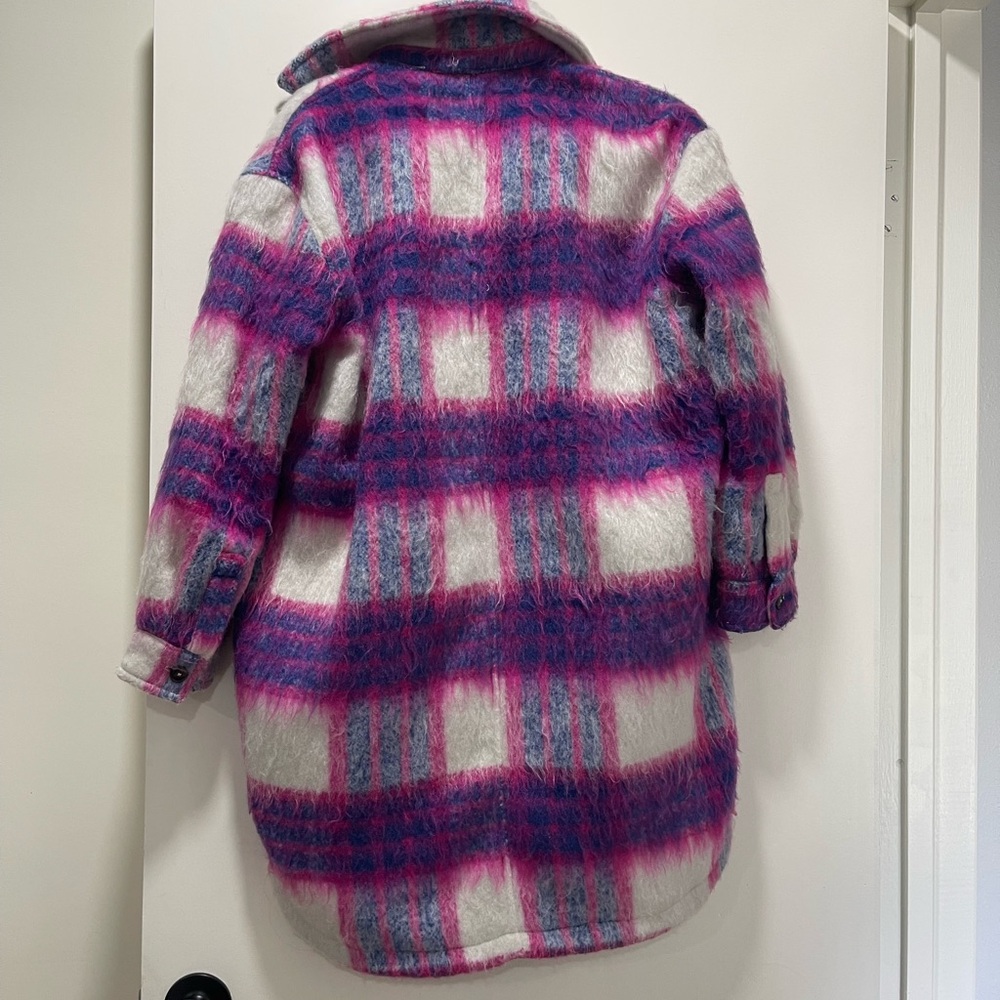 Long Plaid Shacket - Picture 3 of 4